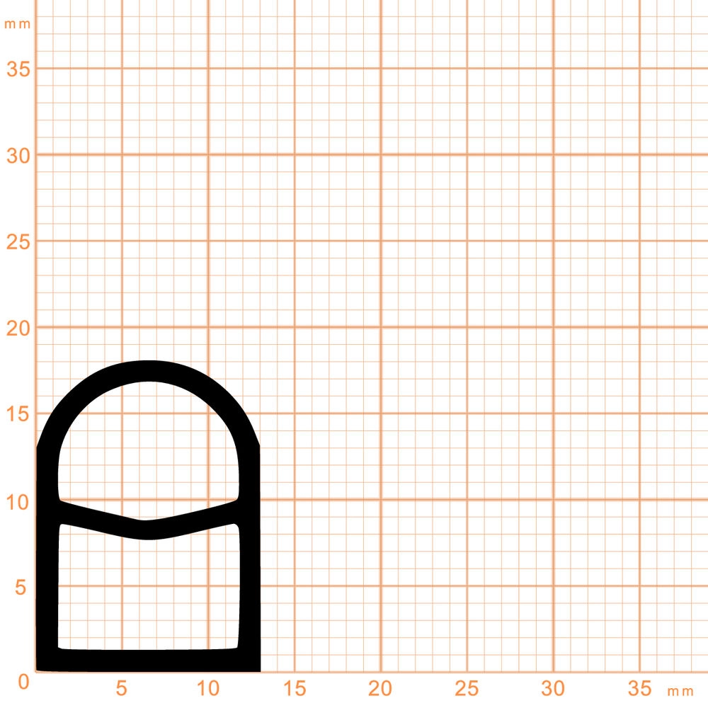 Türrahmen Dichtung - Stahlzargendichtung für Stahlzargen | 13 mm Breite | Farbe: weiß