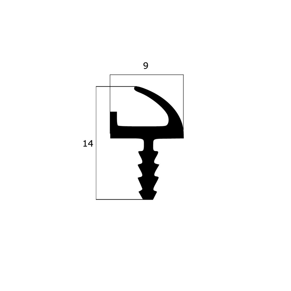 Türrahmen Dichtung - Holzzargendichtung für Haustüren | 2,5 mm Nutbreite | Farbe: braun