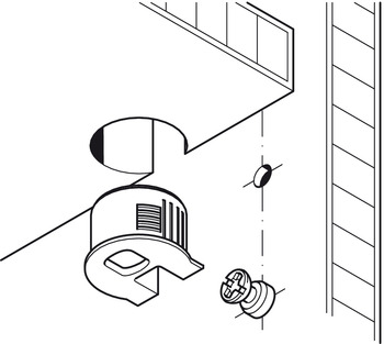 Verbinder & Bodenträger - Verbindungsbolzen Häfele Rafix S20 | Antrieb: Kreuzschlitz PZ2 | Oberfläche: Verzinkt