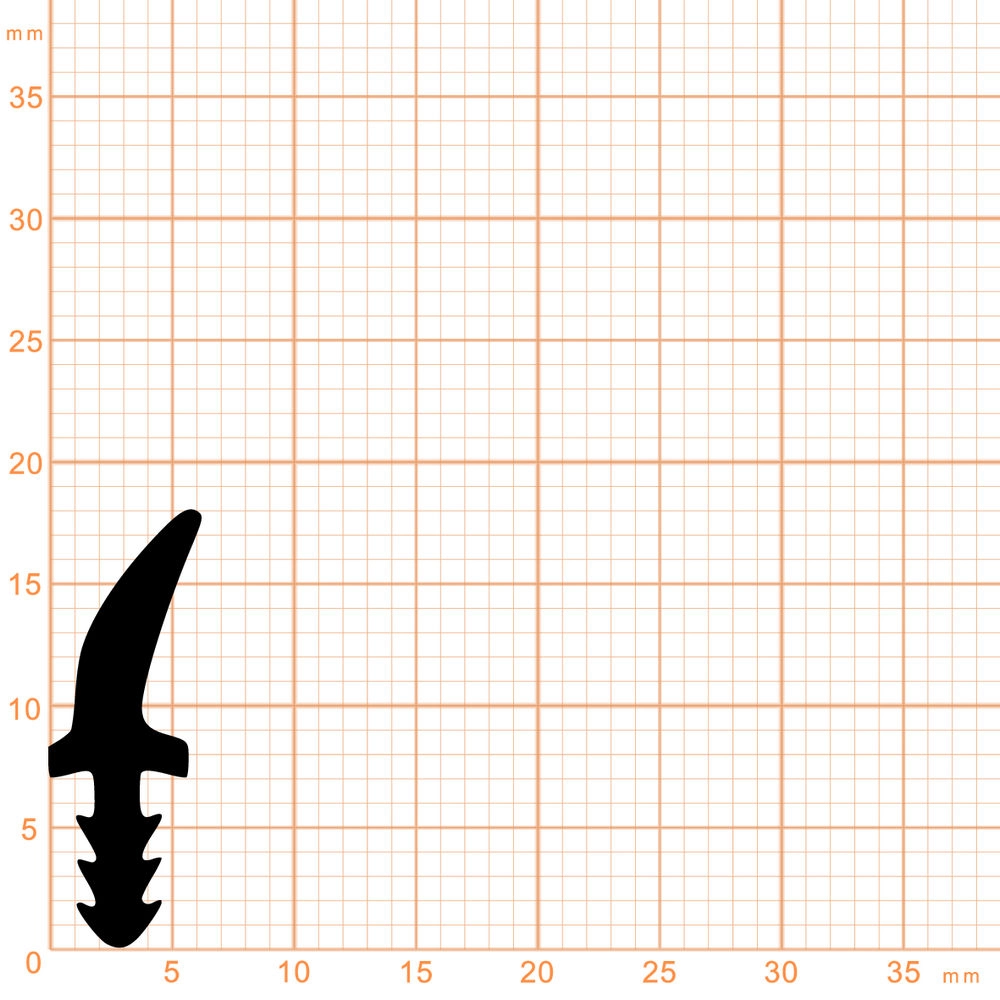 Mitteldichtungen - Mitteldichtung für Metall- und Alufenster | 18 mm Höhe | Farbe: schwarz