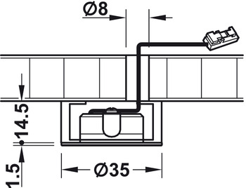 Beleuchtung - Ein-/Unterbauleuchte für Häfele Loox5 | Modell: 2022 | Lichtfarbe: warmweiß