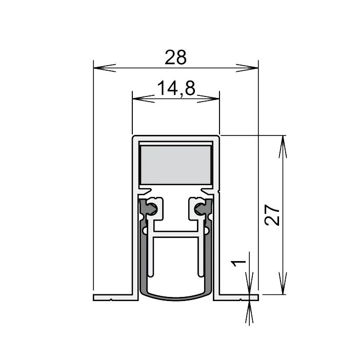 Schall-Ex Duo L-15/28 OS | 1208 mm zweiseitig (1208 mm)