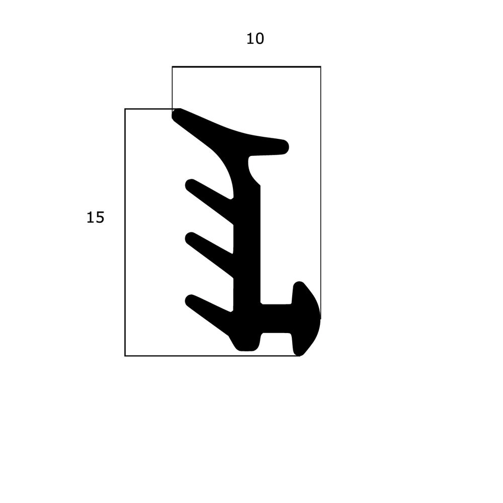 Verglasungsdichtungen - Verglasungsdichtung für Schüco, Heroal und Wicona Fenster | 12 mm Breite | Farbe: schwarz