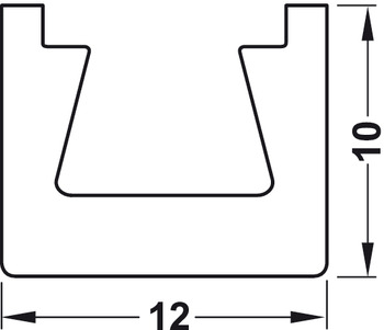Verbinder & Bodenträger - Keilverbinder für verdeckte Montage | Länge: 3000 mm