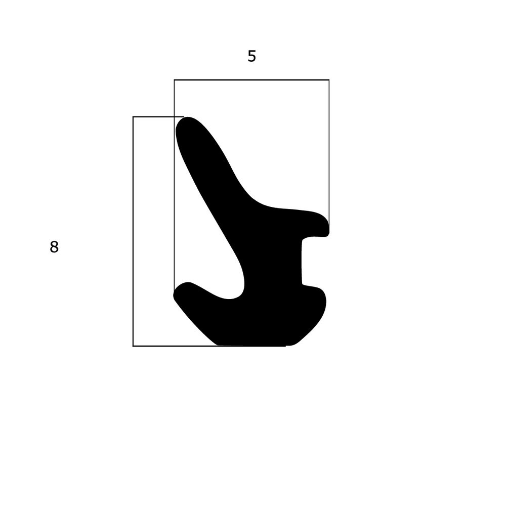 Verglasungsdichtung - Verglasungsdichtung für Fenster | 5 mm Breite | Farbe: schwarz