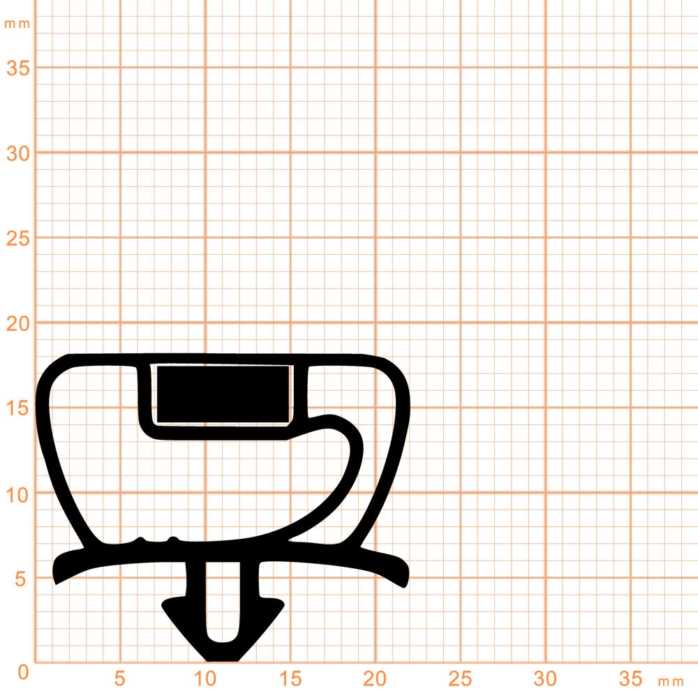 Kühlschrankdichtungen - Kühlschrankdichtungsrahmen | Höhe: 18 mm | Farbe: weiß