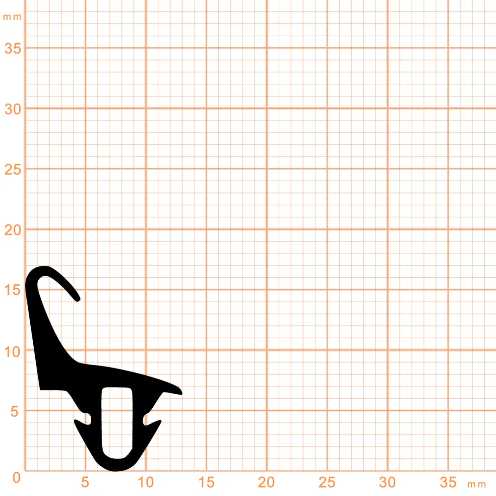 Mitteldichtungen - Mitteldichtung für Metall- und Alufenster | 13 mm Breite | Farbe: grau