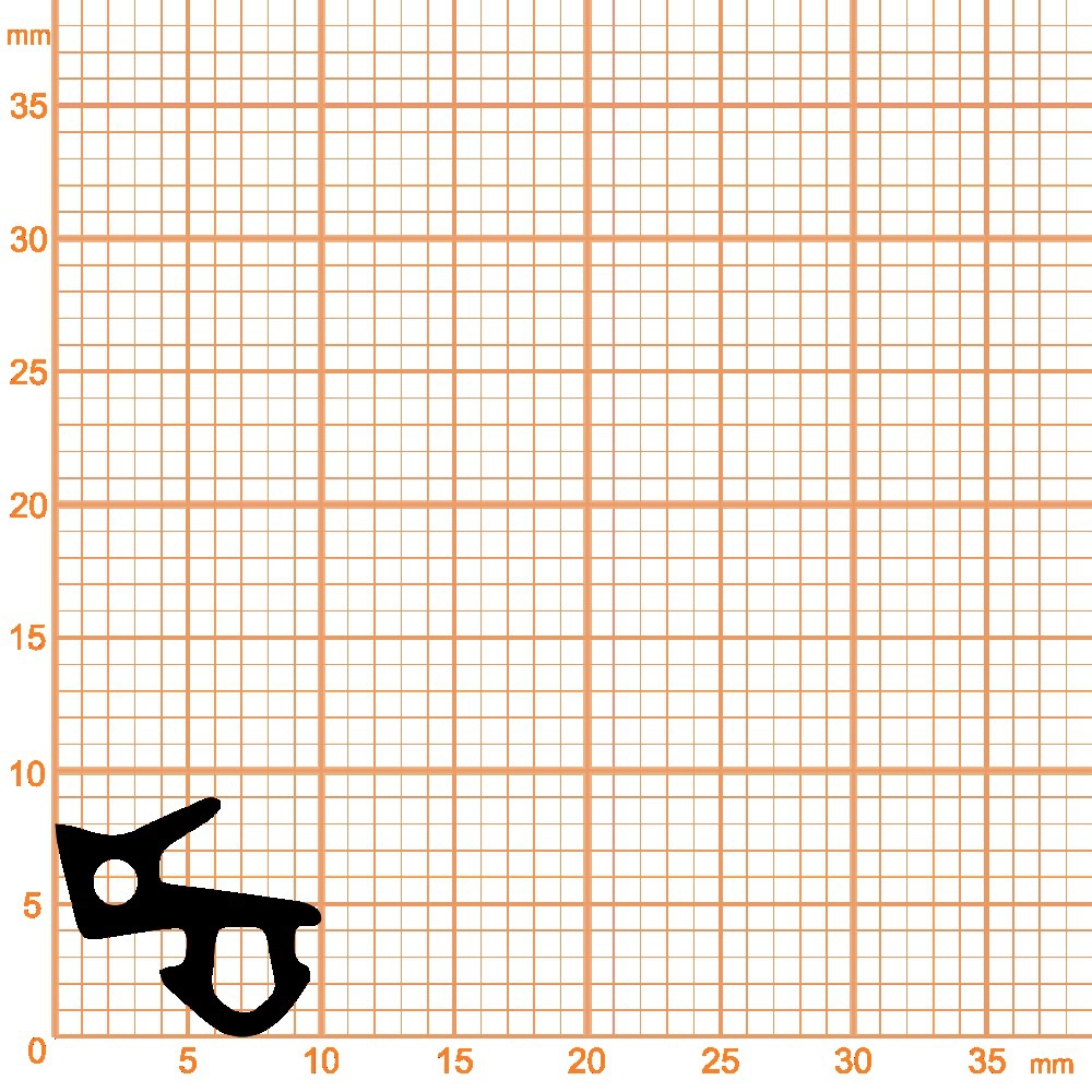 Anschlagdichtung mit Lippe für Fenster | Farbe: grau