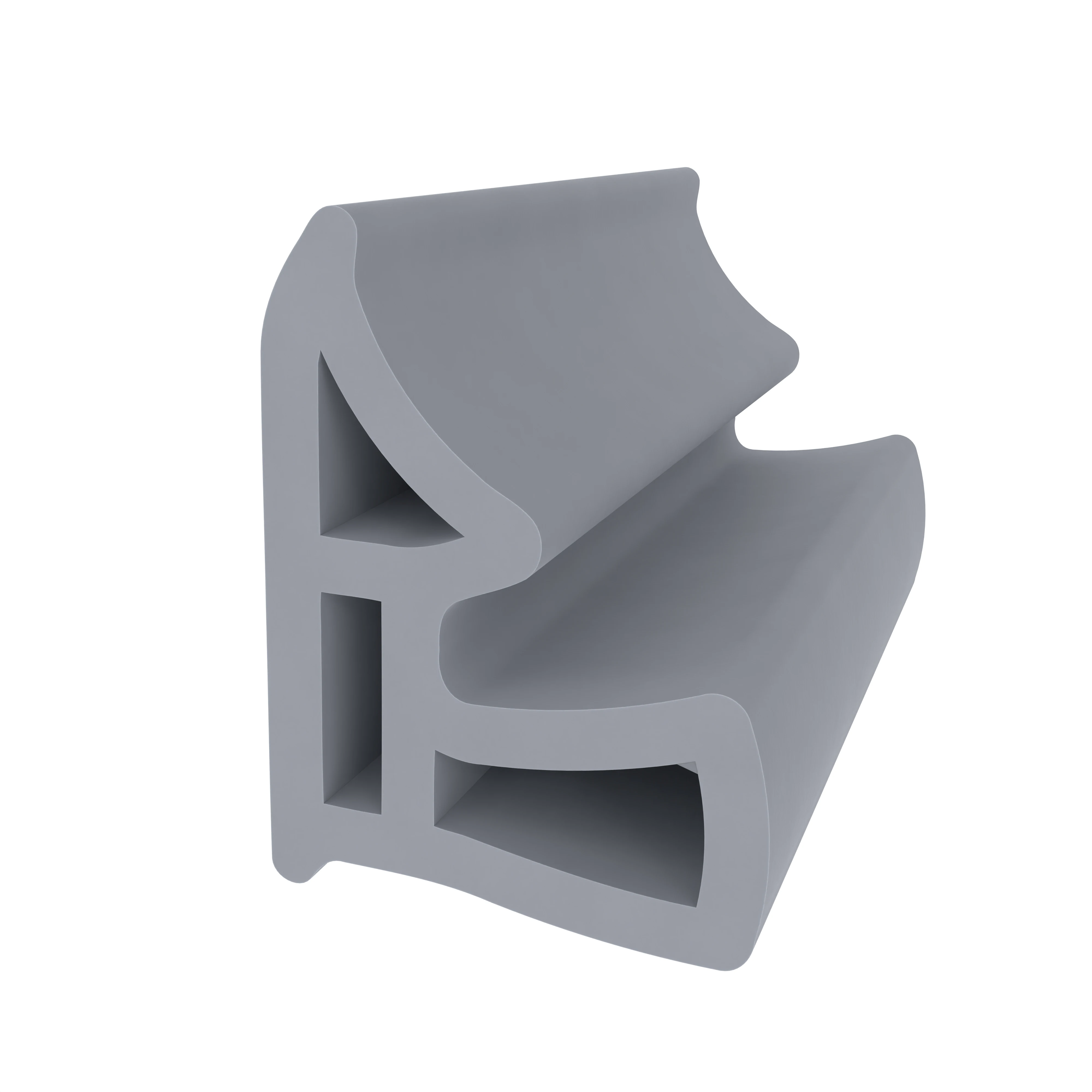 Stahlzargendichtung mit hinterschnittener Nut | 16 mm Höhe | Farbe: grau