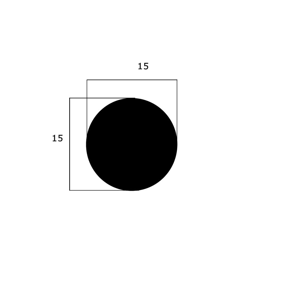 Moosgummi - Rundschnurprofil | 15 mm Durchmesser | Farbe: schwarz