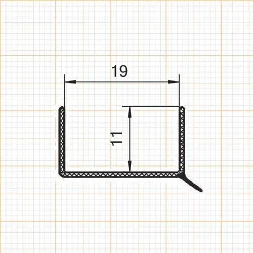 Küchensockel - Küchensockelleiste | Breite: 19 mm | Farbe: transparent