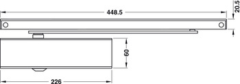 Obentürschließer Geze TS 3000V | Schließkraft: 1–4 nach EN 1154 | Farbe: silber