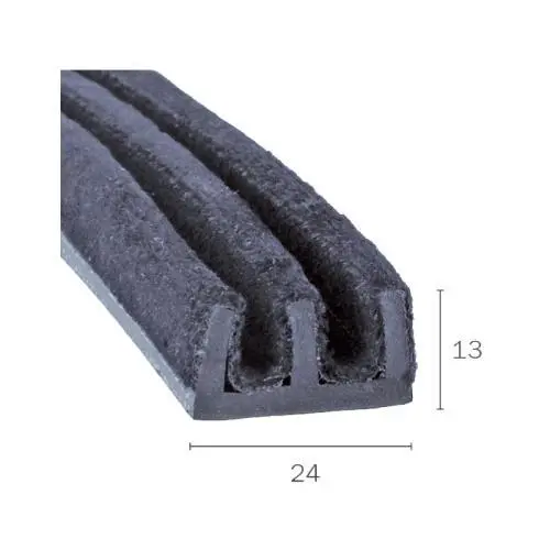 Fensterführungsprofil für Fahrzeuge | Höhe: 13 mm | Farbe: schwarz Fensterführungsprofil für Fahrzeuge | Höhe: 13 mm | Farbe: schwarz