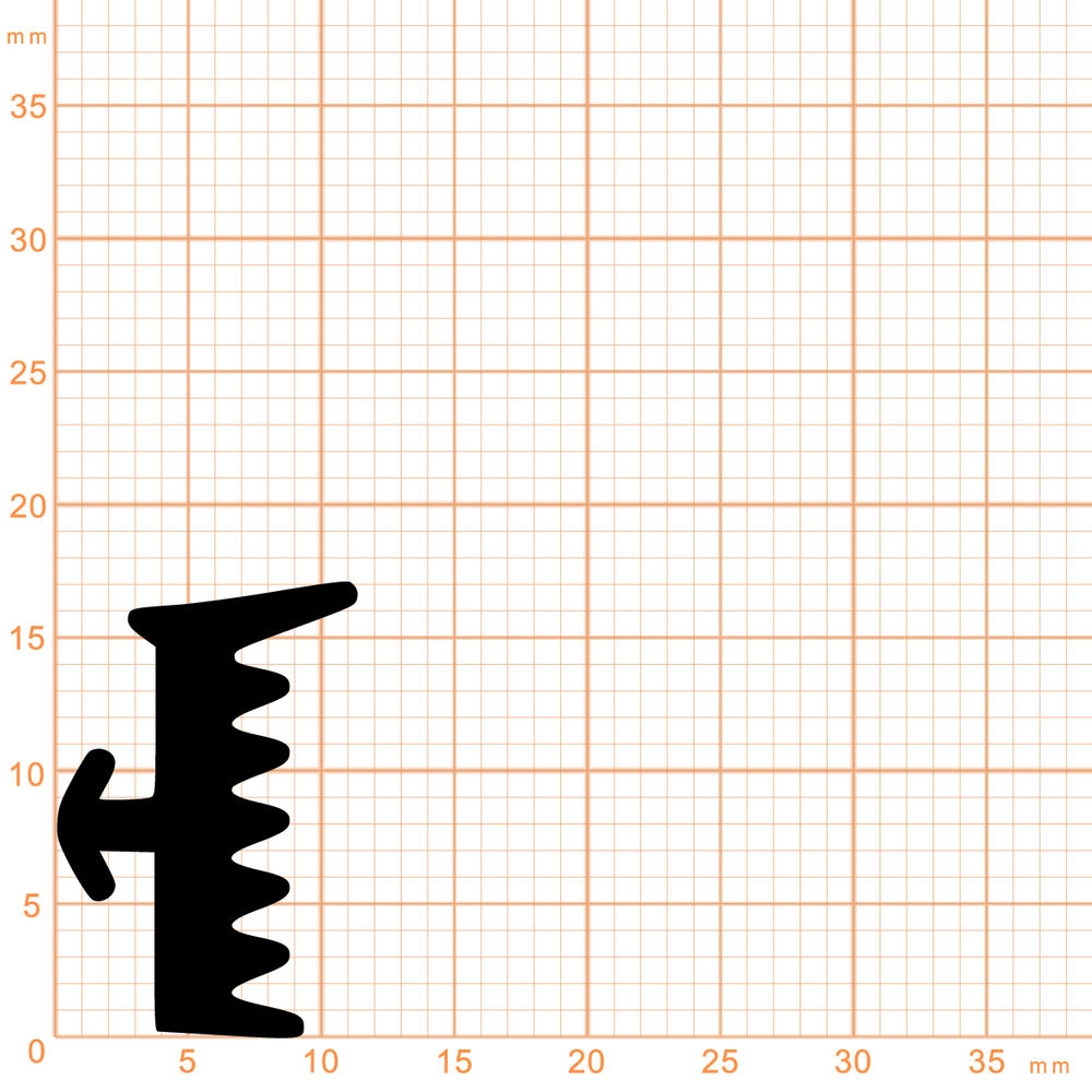 Verglasungsdichtung für Wicona Fenster | 11 mm Breite | Farbe: schwarz
