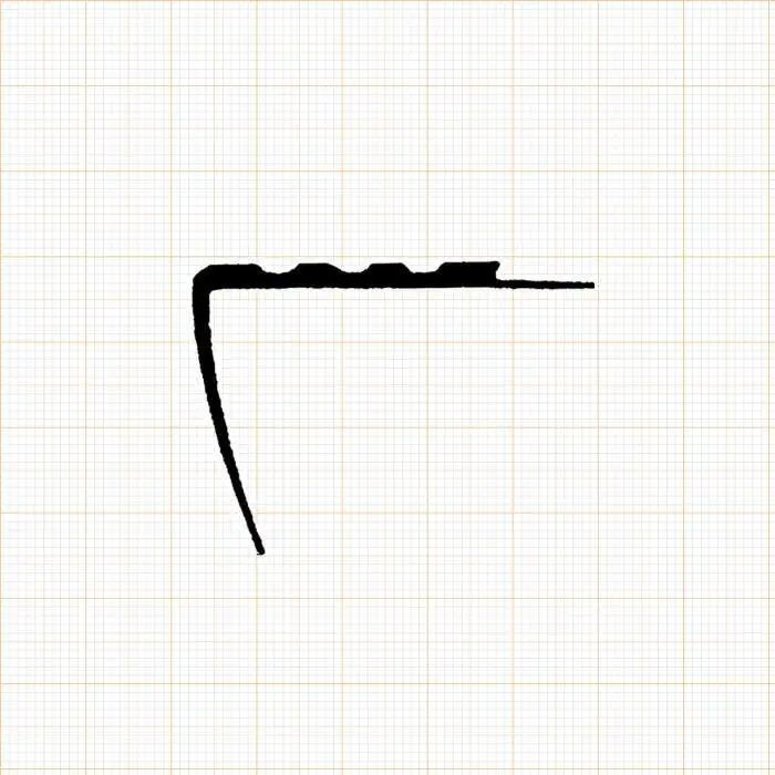 Treppenstufenprofile - Treppenstufendichtung | Höhe: 42 mm | Farbe: schwarz
