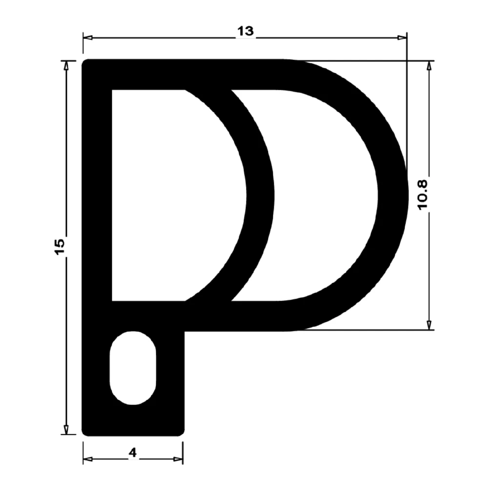 Stahlzargendichtung für Stahlrahmen | 12,5 mm Breite | Farbe: grau