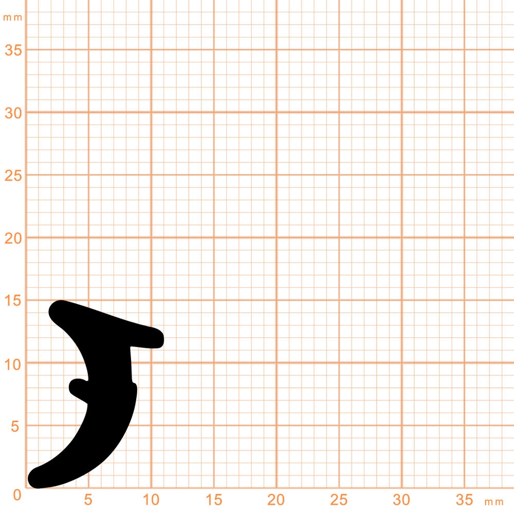 Verglasungsdichtungen - Verglasungsdichtung für Fenster | 11 mm Breite | Farbe: schwarz