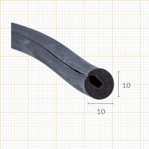 Restaurierungsmaterial - Kantenschutzprofil | Durchmesser: 10 mm | Farbe: schwarz