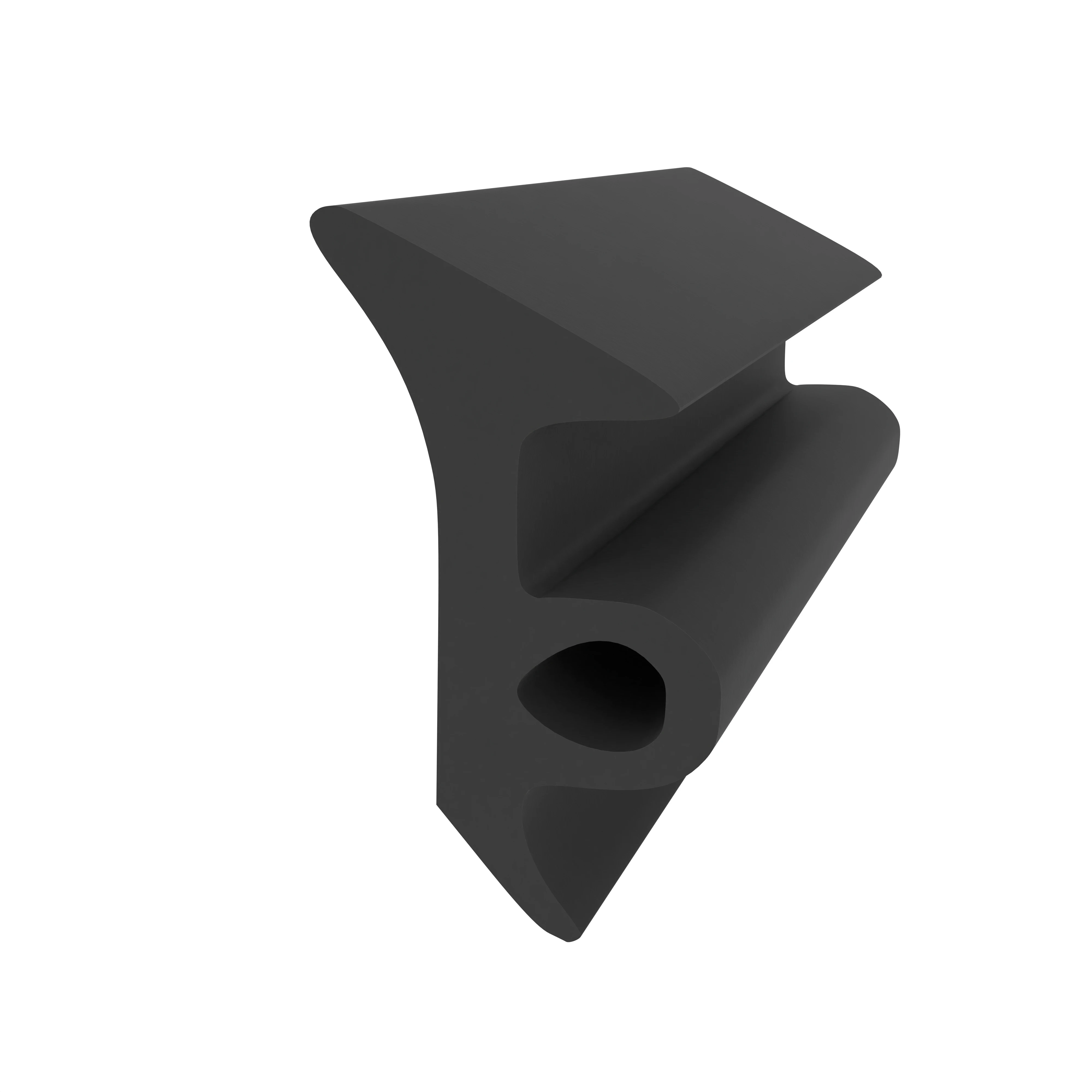 Türrahmen Dichtung - Anschlagdichtung für Fenstern mit seitlichem Anschlag | 8 mm Breite | Farbe: schwarz