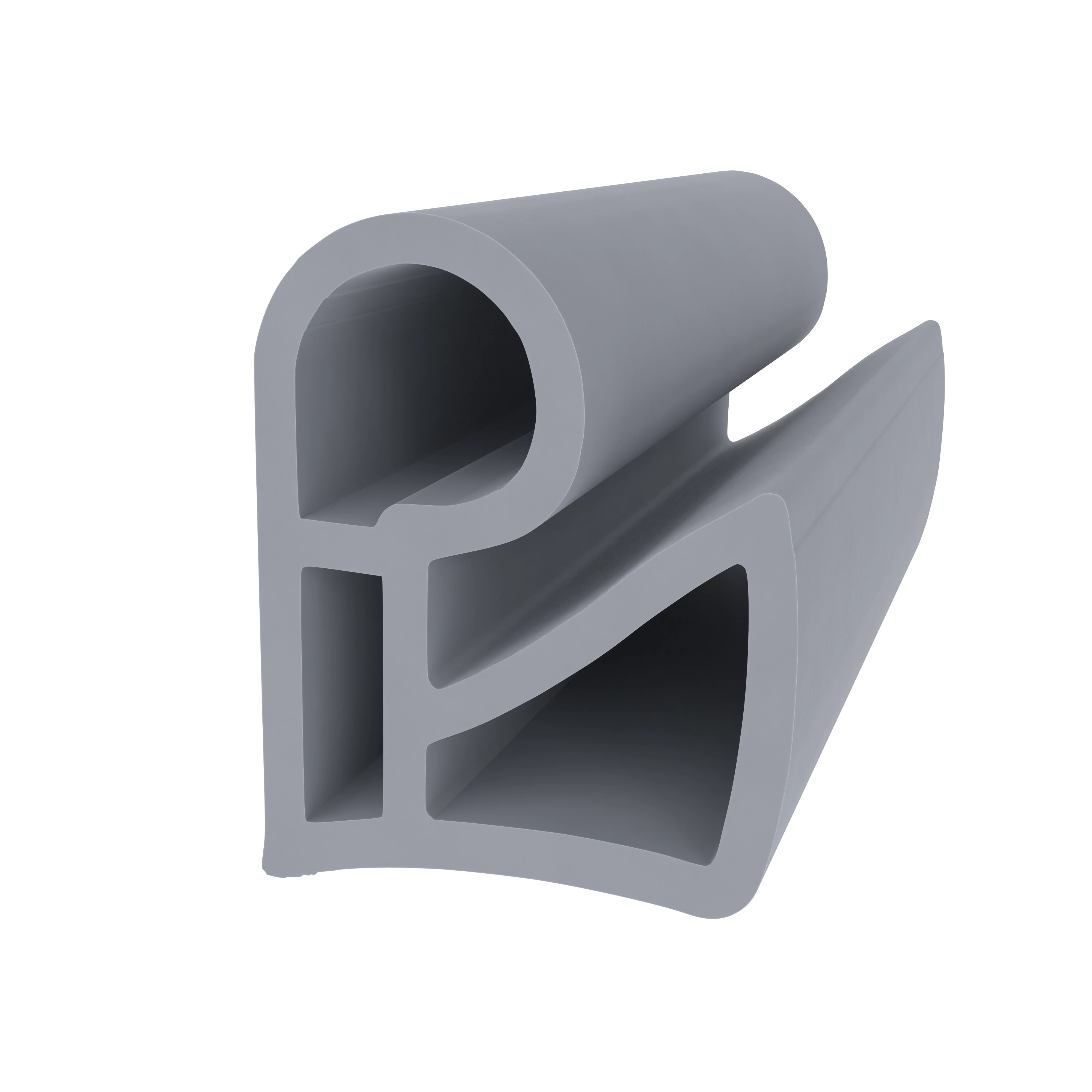 Türrahmen Dichtung - Stahlzargendichtung für Stahltüren | 14 mm Breite | Farbe: grau