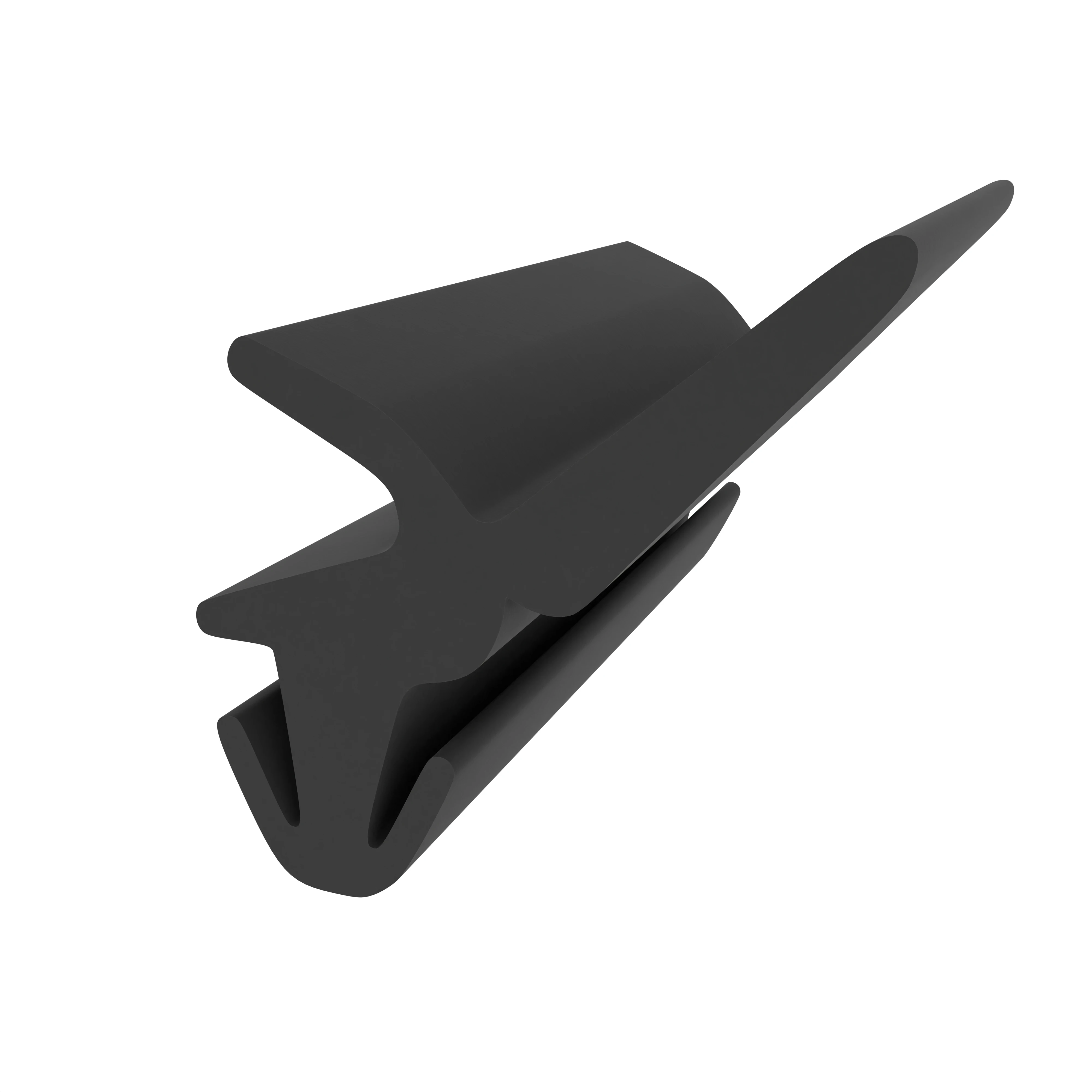 Lippendichtungen - Mitteldichtung für Metall- und Alufenster | 21 mm Höhe | Farbe: schwarz