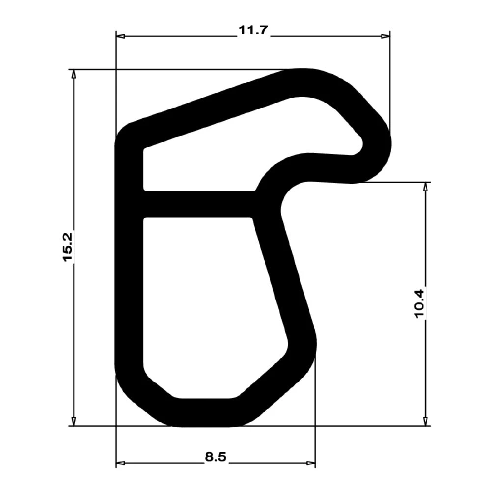 Stahlzargendichtung für Stahlrahmen | 12 mm Breite | Farbe: weiß