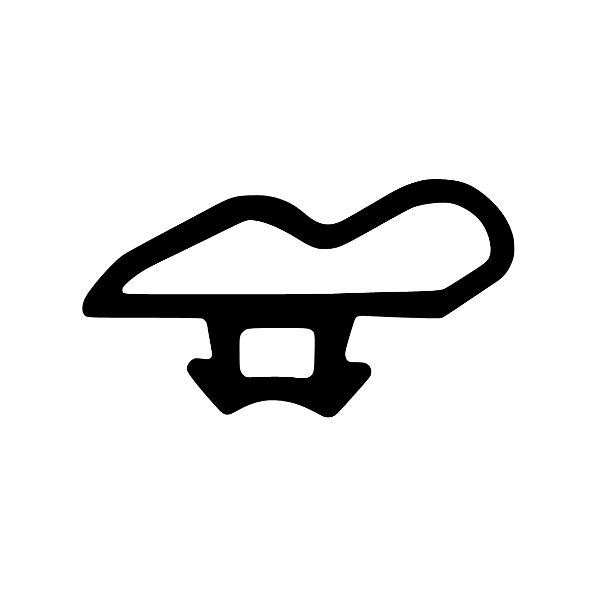 Lippendichtungen - Anschlagdichtung mit Schlauch für Kömmerling Fenster | 14 mm Höhe | Farbe: schwarz