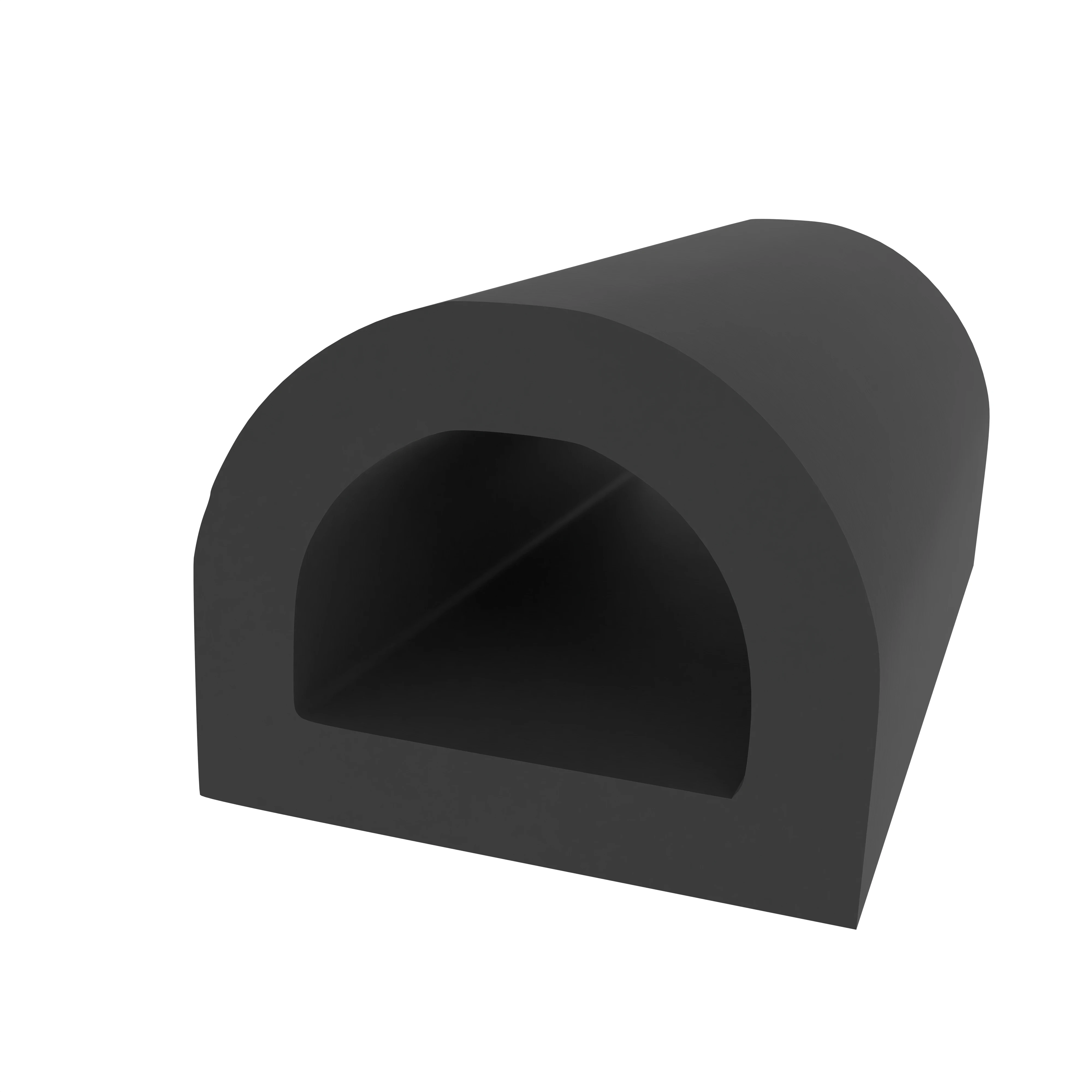 Türdichtung selbstklebend - Klebedichtung mit D-Profil | Spaltbreite: 8 – 11 mm | Farbe: schwarz