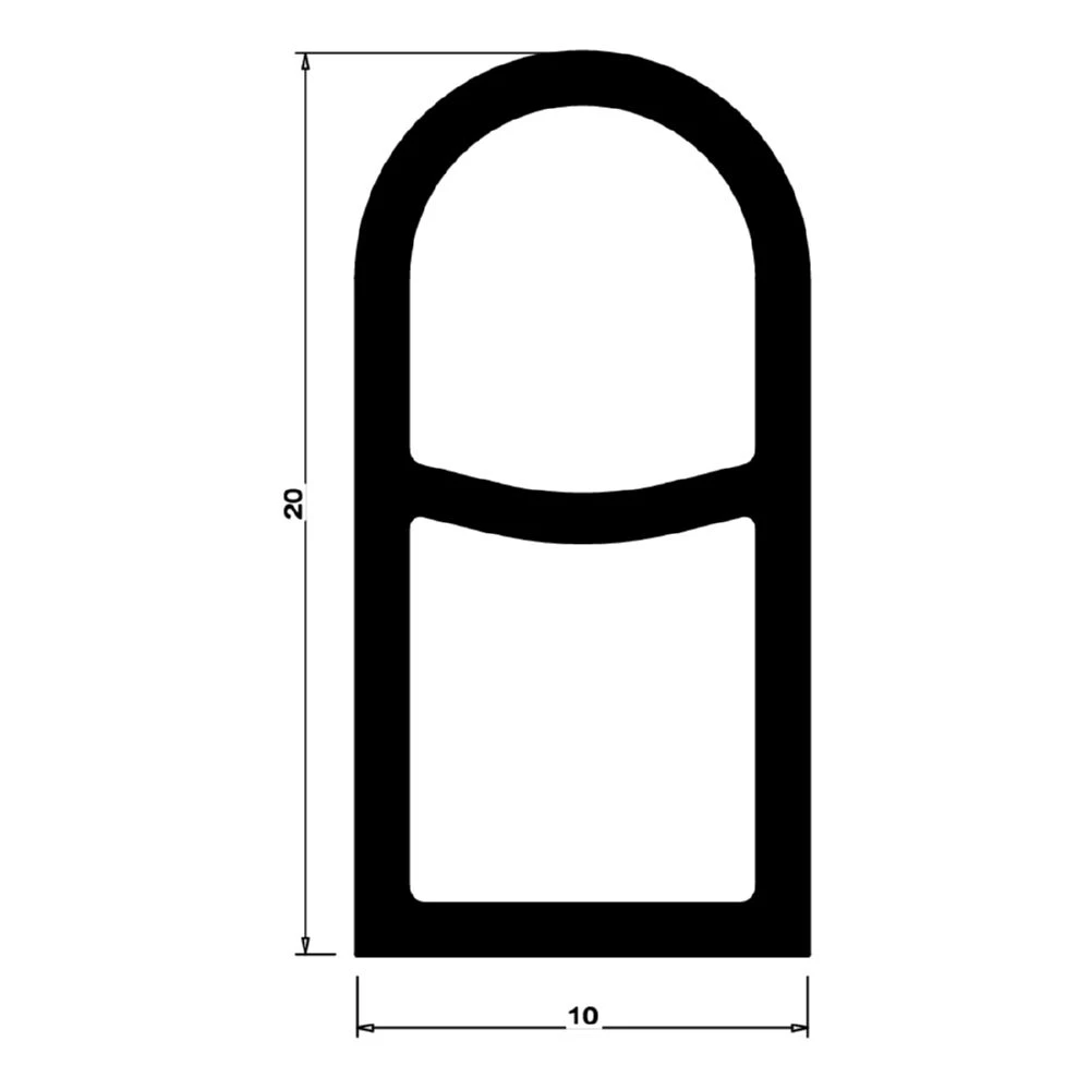 Stahlzargendichtung für Stahlzargen | 20 mm Höhe | Farbe: weiß