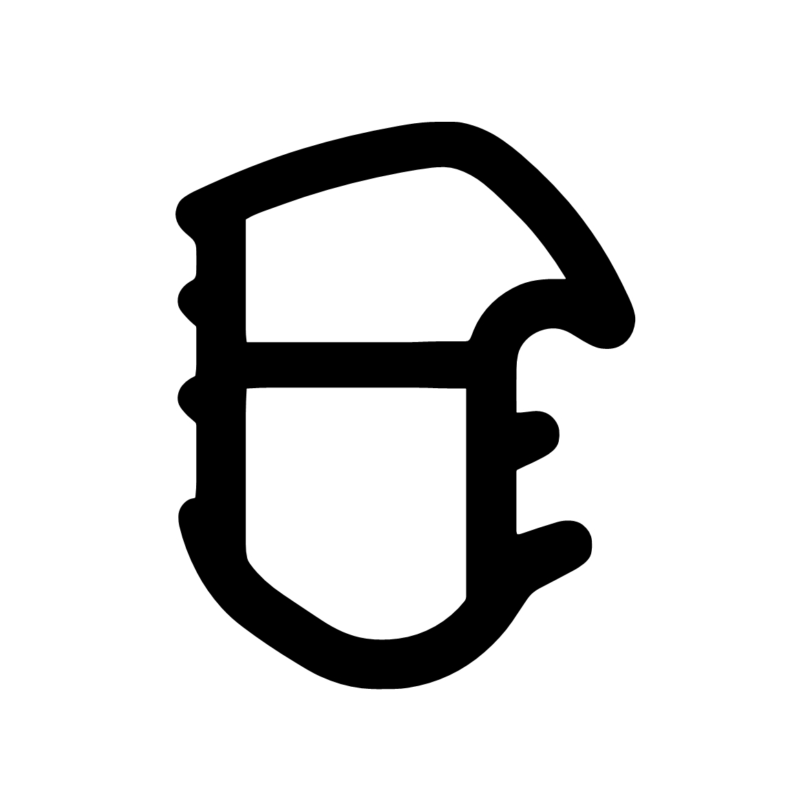 Türrahmen Dichtung - Stahlzargendichtung für Stahlrahmen | 18 mm Höhe | Farbe: grau