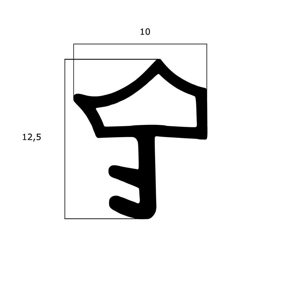 Türrahmen Dichtung - Holzzargendichtung für Haustüren | 8 mm Falzbreite | Farbe: weiß