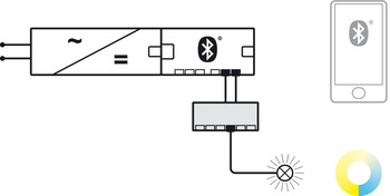 Häfele Loox Adapter multi-weiß | für 6-fach Verteiler | 12V