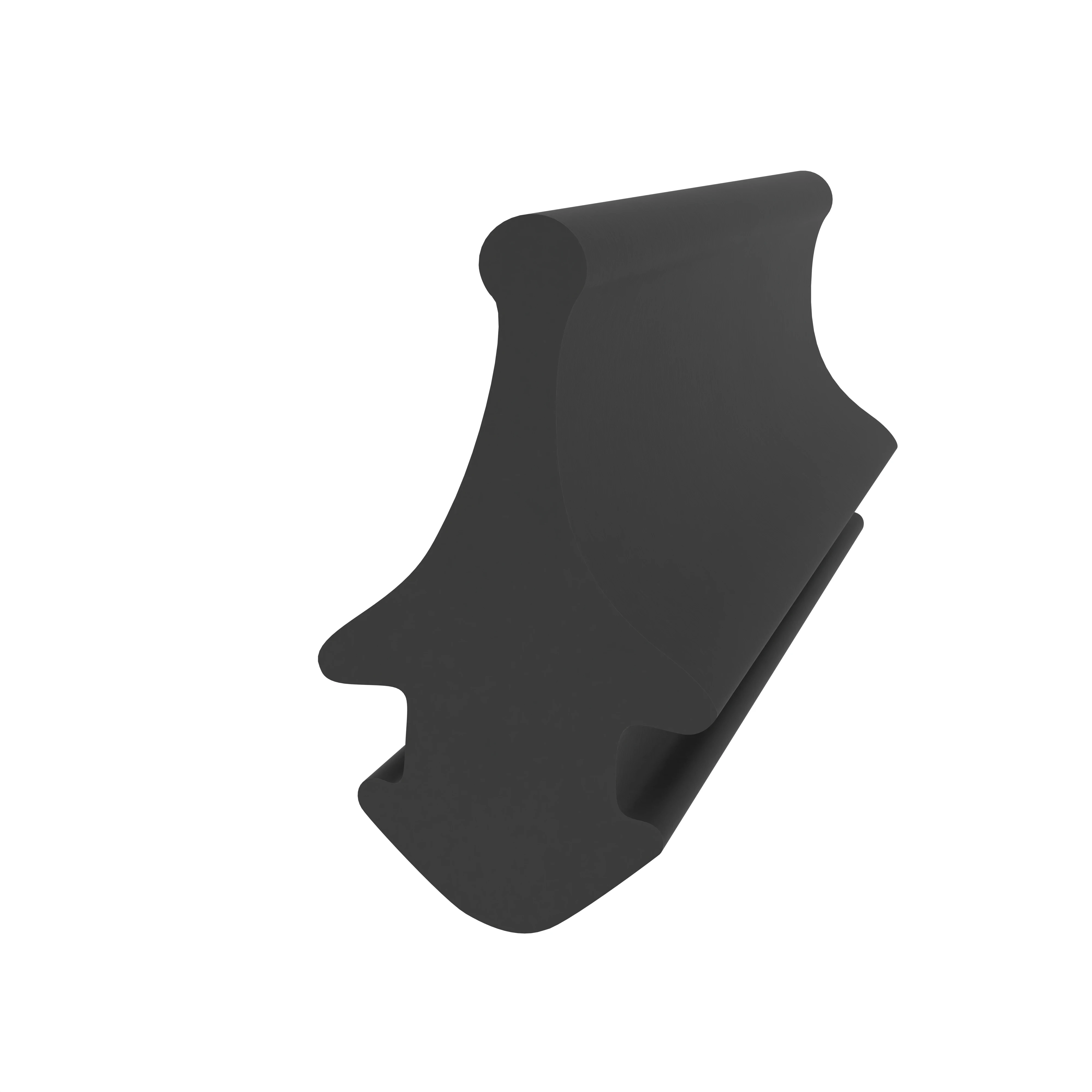 Anschlagdichtung mit Lippe und profiliertem Fuß | 9 mm Höhe | Farbe: schwarz 