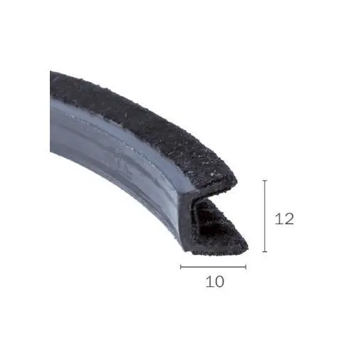 Fensterführungsprofil für Fahrzeuge | Höhe: 12 mm | Farbe: schwarz Fensterführungsprofil für Fahrzeuge | Höhe: 12 mm | Farbe: schwarz