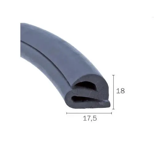 Klemmprofil für Autoheckscheiben | Höhe: 18 mm | Farbe: schwarz