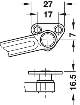 Beschläge - Innensechskantschlüssel | Schlüsselweite: 10 mm | Farbe: Grau