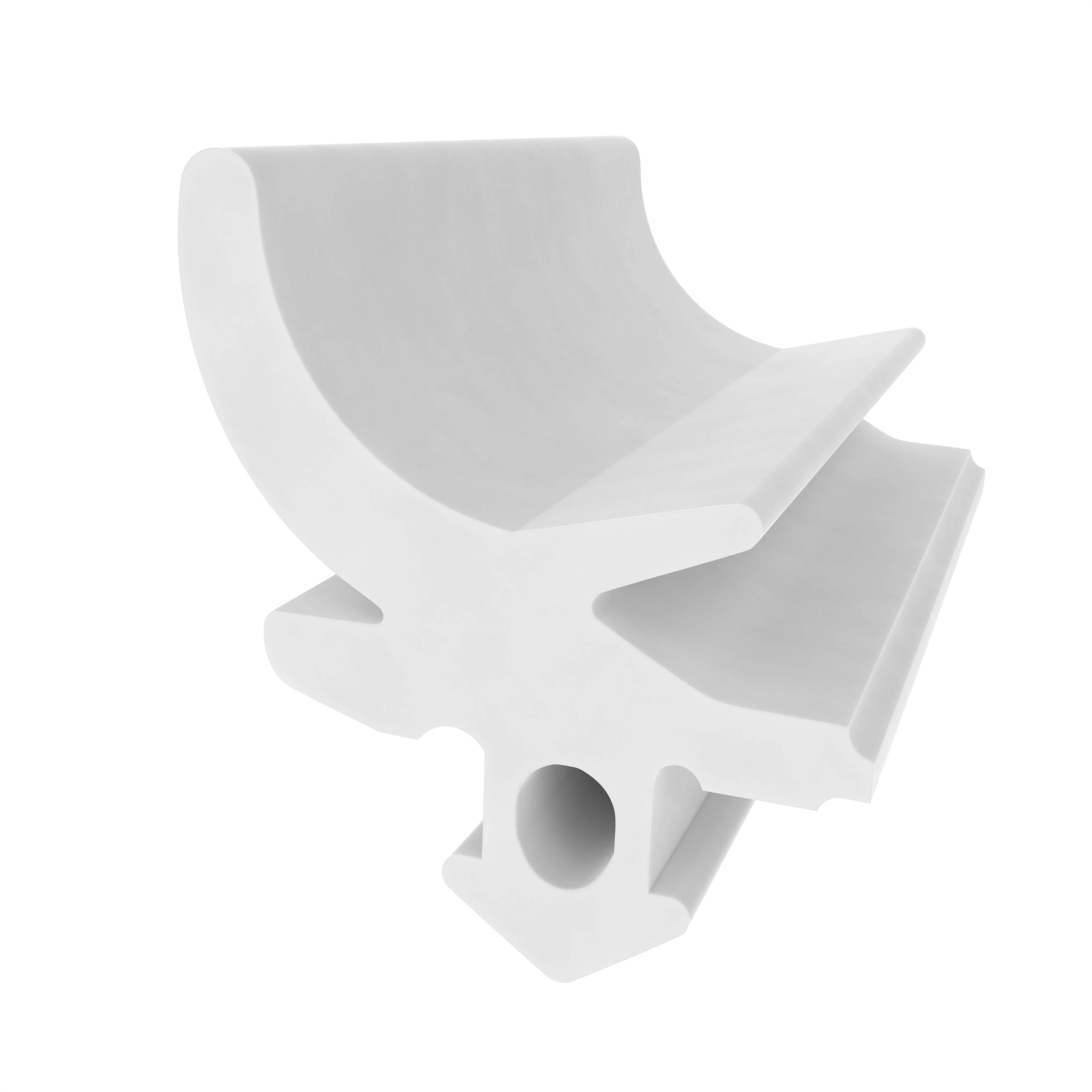 Lippendichtungen - Anschlagdichtung mit Lippe für Kömmerling | 8 mm Höhe | Farbe: weiß