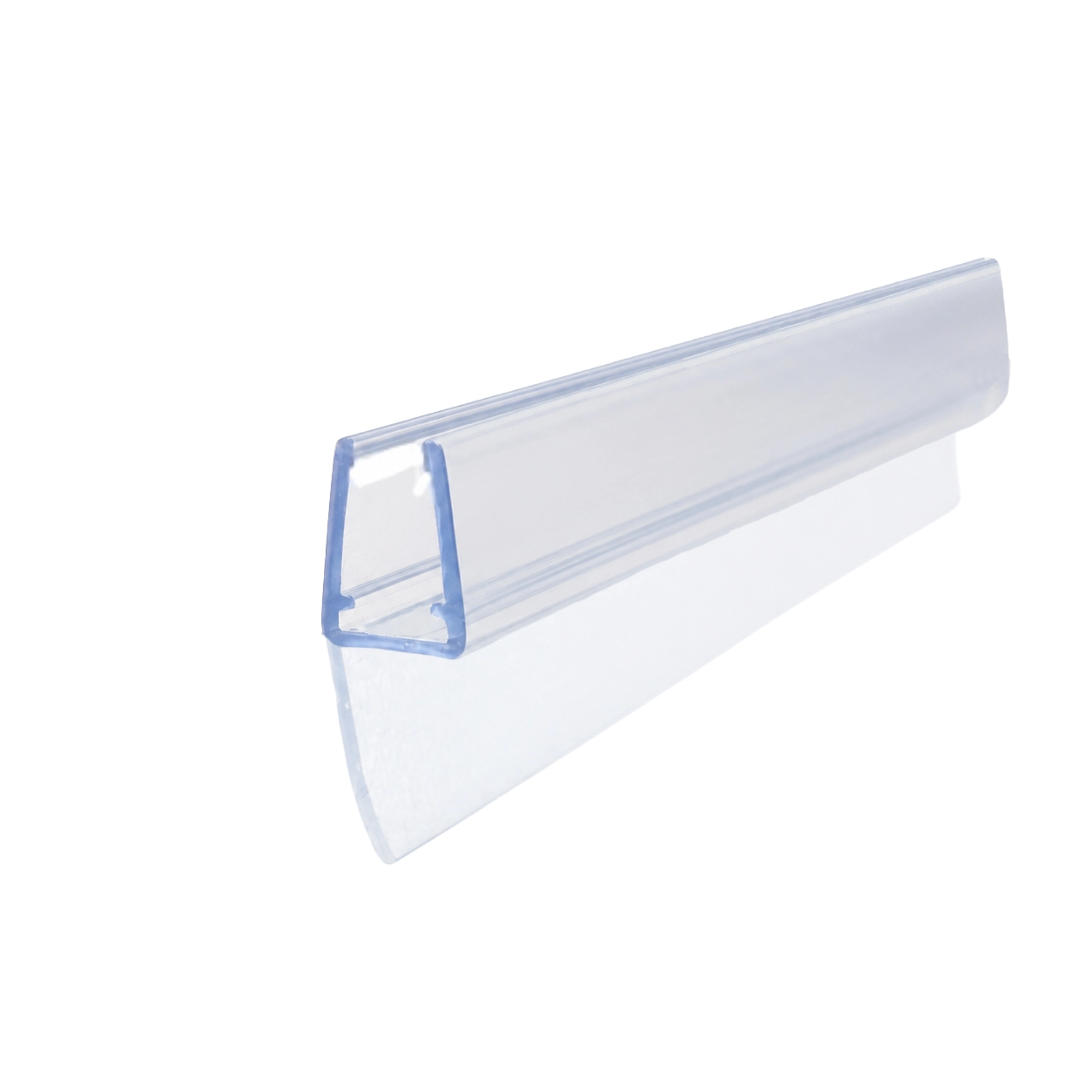 Dusch-Mitteldichtprofil mit gebogener Lippe | 6 - 8 mm Glasstärke | Farbe: transparent