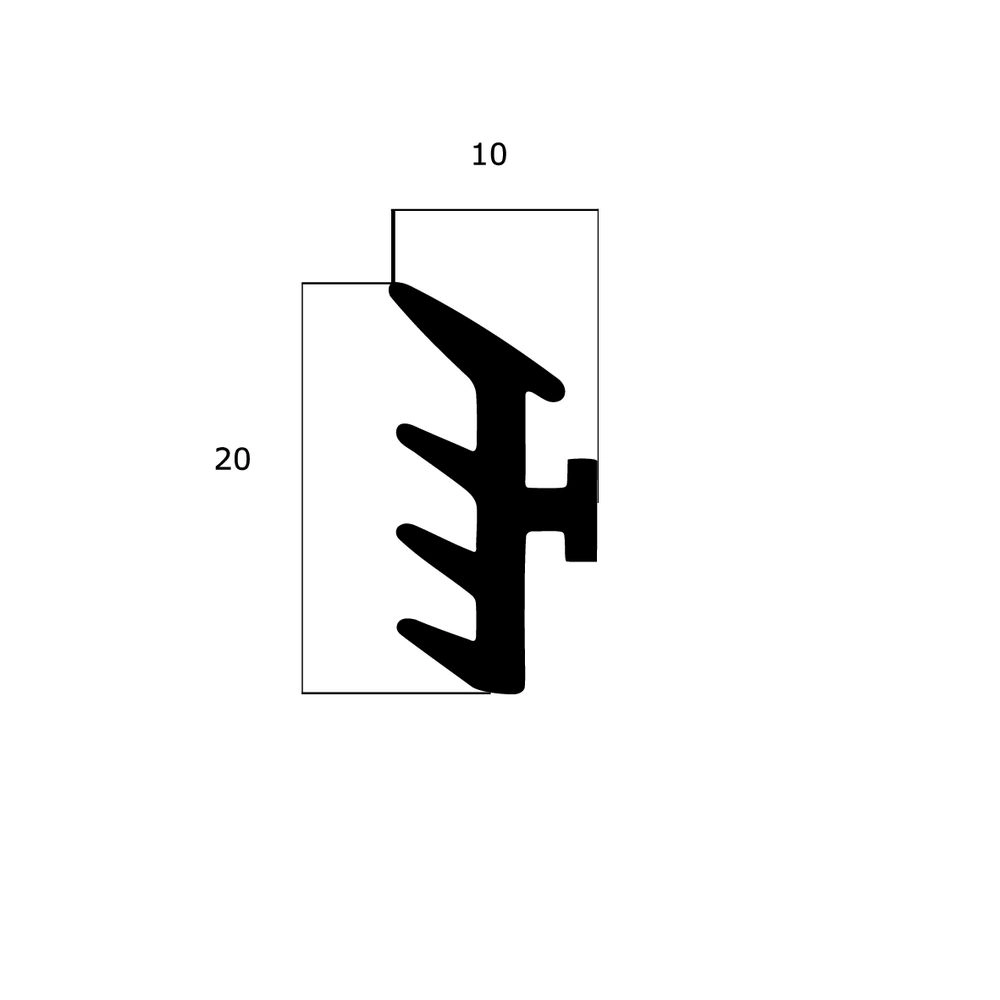 Verglasungsdichtungen - Verglasungsdichtung für Fenster | 10 mm Breite | Farbe: schwarz