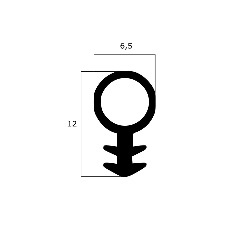Türrahmen Dichtung - Schlauchdichtung für Holzfenster und -türen | 6,5 mm Durchmesser | Farbe: braun
