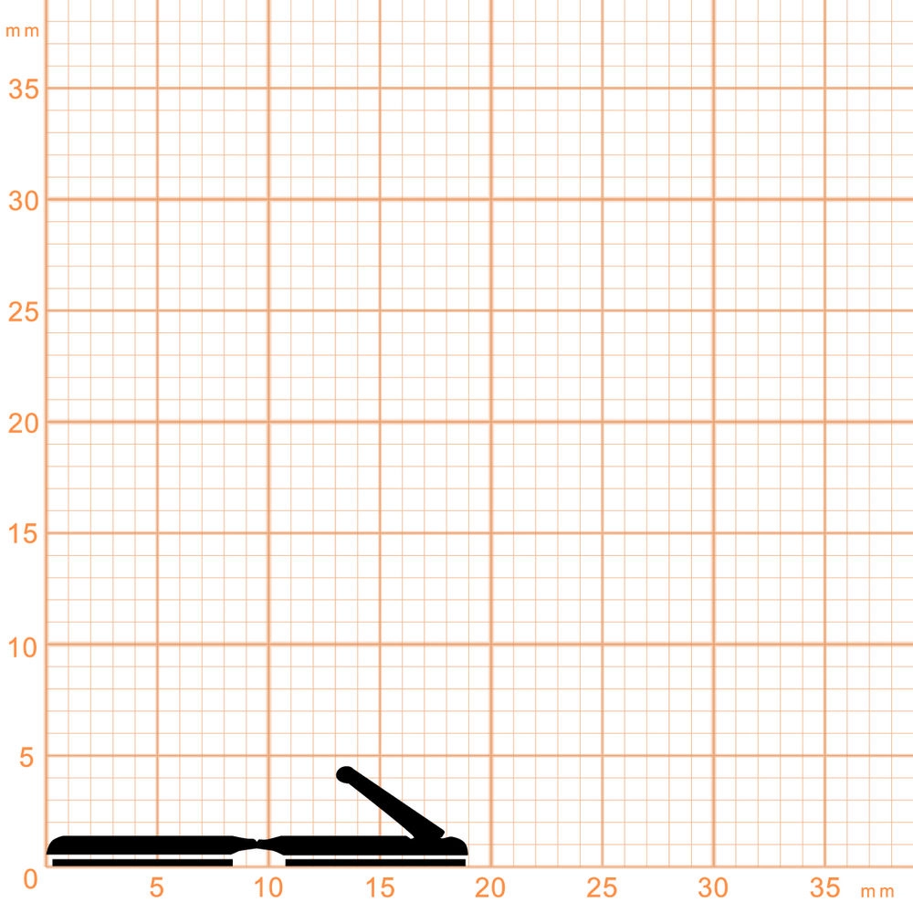 Türdichtung selbstklebend - Klebedichtung | Spaltbreite: 2 – 4 mm | Farbe: weiß