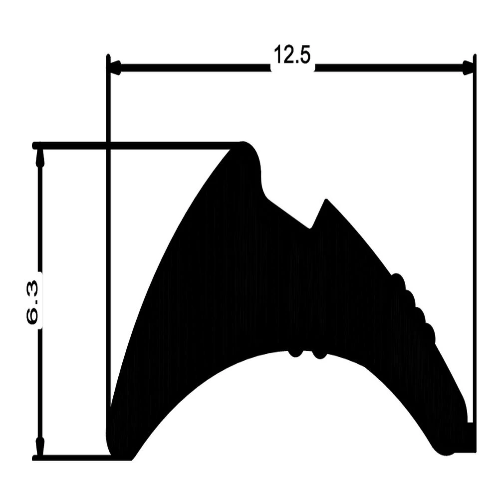 Verglasungsdichtung für Fenster | 9 mm Breite | Farbe: schwarz
