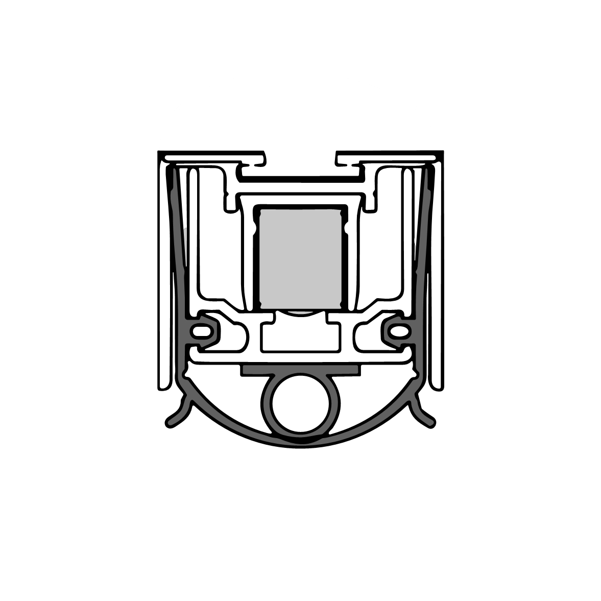 Absenkdichtungen - Schall-Ex Rainstop L-24/20 WS Absenkdichtung von Athmer | Länge: 1050 mm