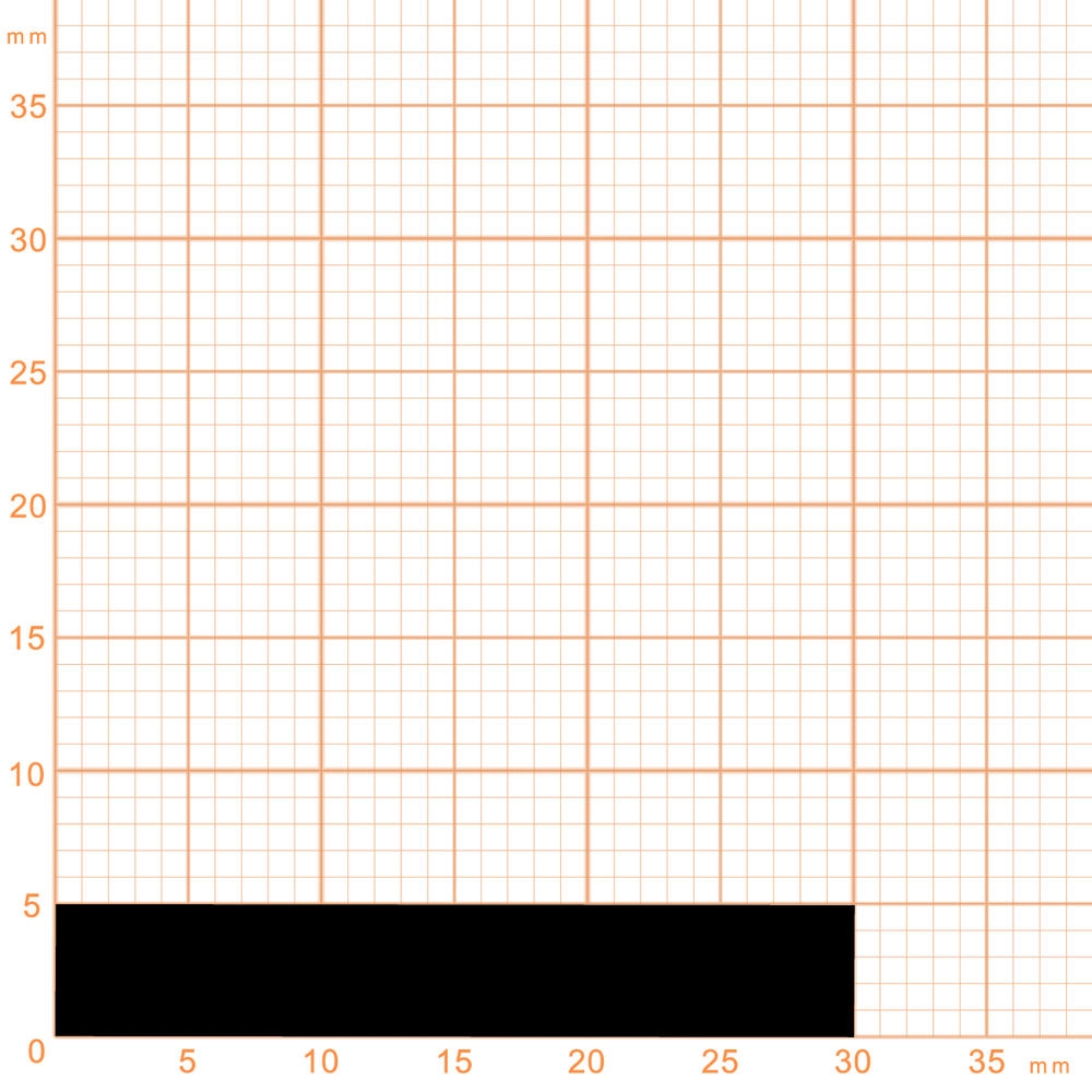 Moosgummi - Moosgummidichtung vierkant | 30 mm Breite | Farbe: schwarz