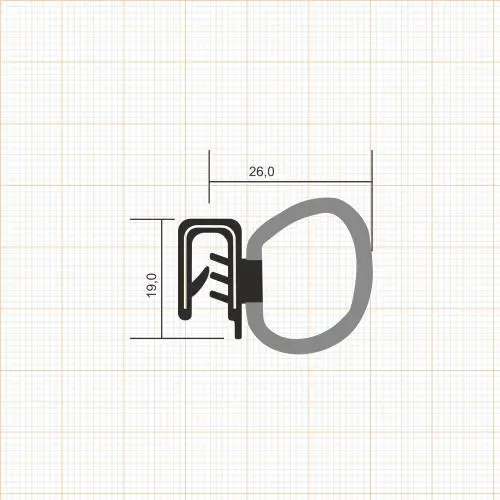 Kantenschutz Dichtprofile - Kantenschutzprofil | Klemmbereich: 1 – 3,5 mm | Farbe: schwarz