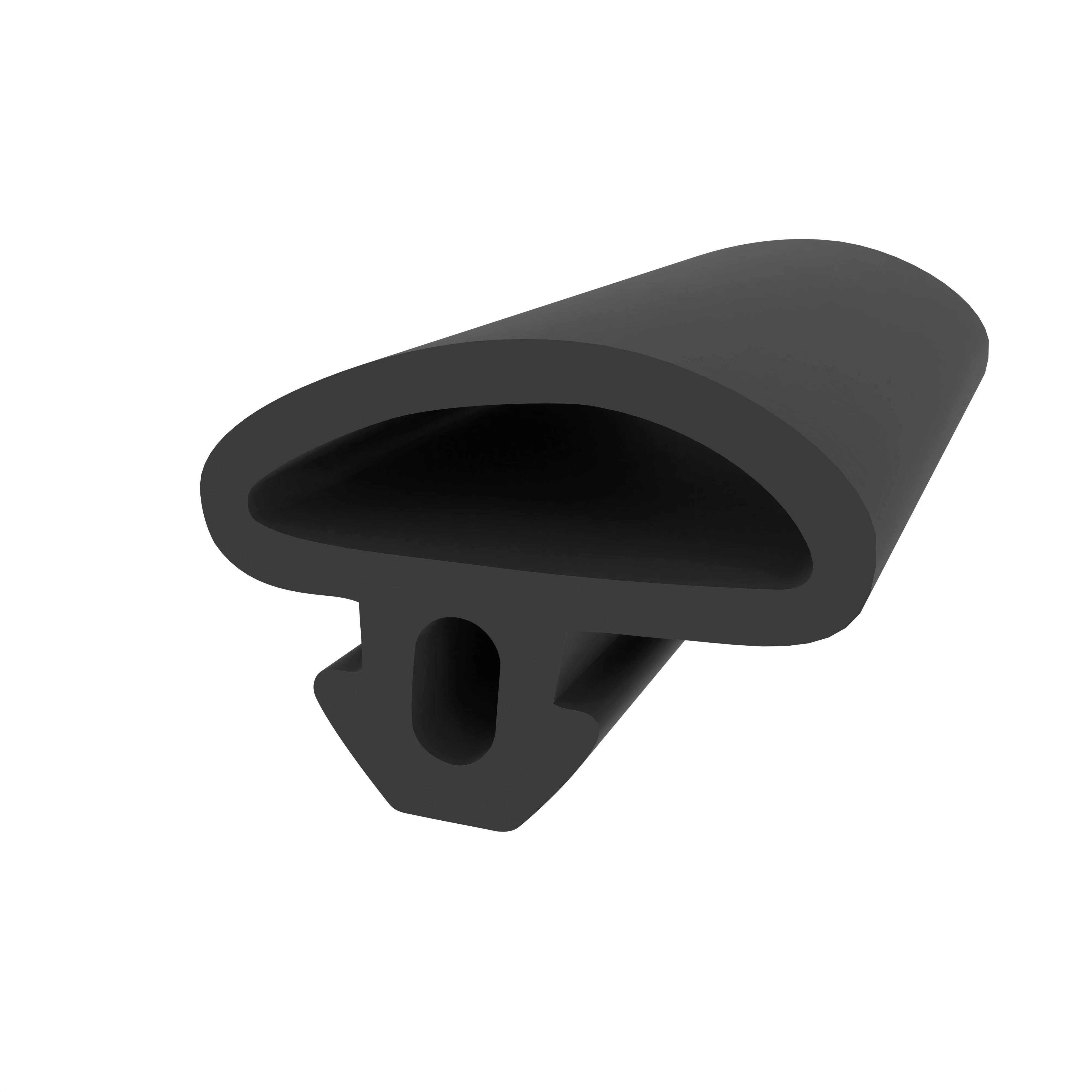 Anschlagdichtung mit Schlauch | 9 mm Höhe | Farbe: schwarz  Anschlagdichtung mit Schlauch | 9 mm Höhe | Farbe: schwarz
