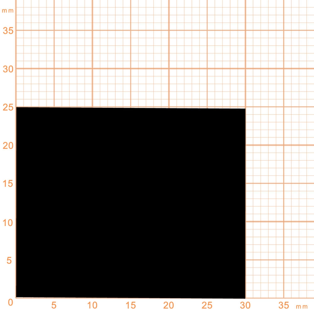Moosgummi - Moosgummidichtung vierkant | 30 mm Höhe | Farbe: schwarz