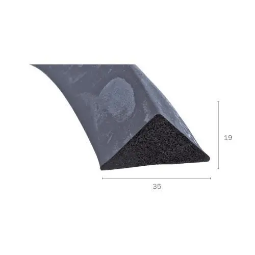 Restaurierungsmaterial - Dichtungsprofil für Bootsluken | Höhe: 19 mm | Farbe: schwarz