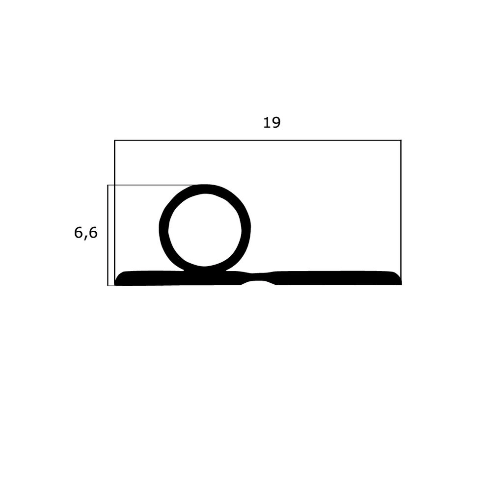 Türdichtung selbstklebend - Klebedichtung | Spaltbreite: 2 – 5 mm | Farbe: schwarz