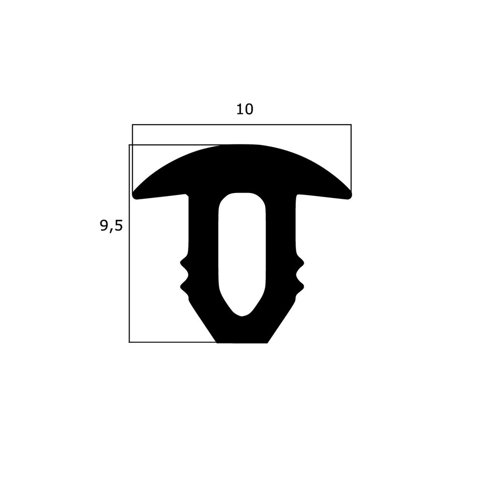 Treppenstufenprofile - Anti-Rutsch Profil für Treppenstufen | Höhe: 9,5 mm | Farbe: beige